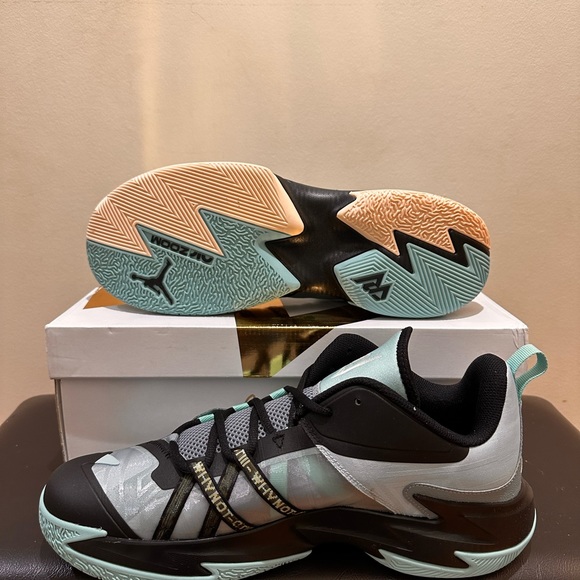 NIB Men Air Jordan One Take 3 Ocean Cube White Black Green DC7701-310 - Picture 4 of 5